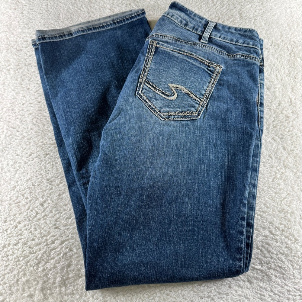 Silver Jeans Suki Bootcut Jeans Men's 36x33 Medium‎ Wash Pants Denim Blue Clean